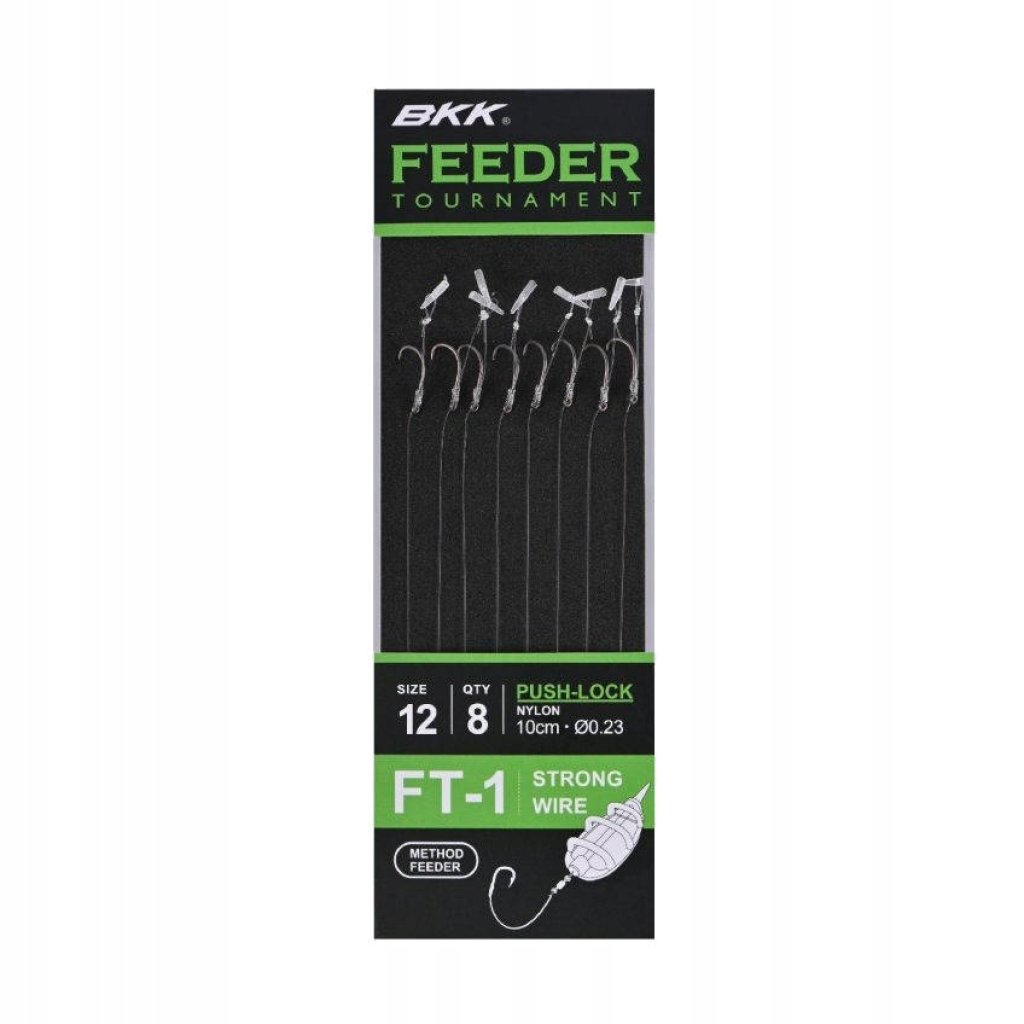 BKK Návazec Feeder Tournament FT-1 Push-Lock Rigs Velikost 8 8ks