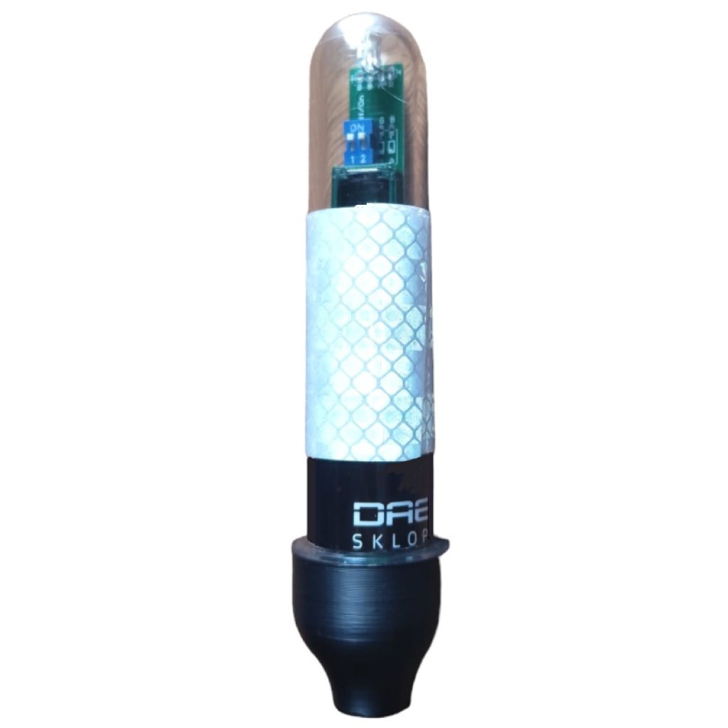 Daemons sklopná tyčová bójka 05 RS s LED elektronikou, stmívacím sensorem a vypínačem