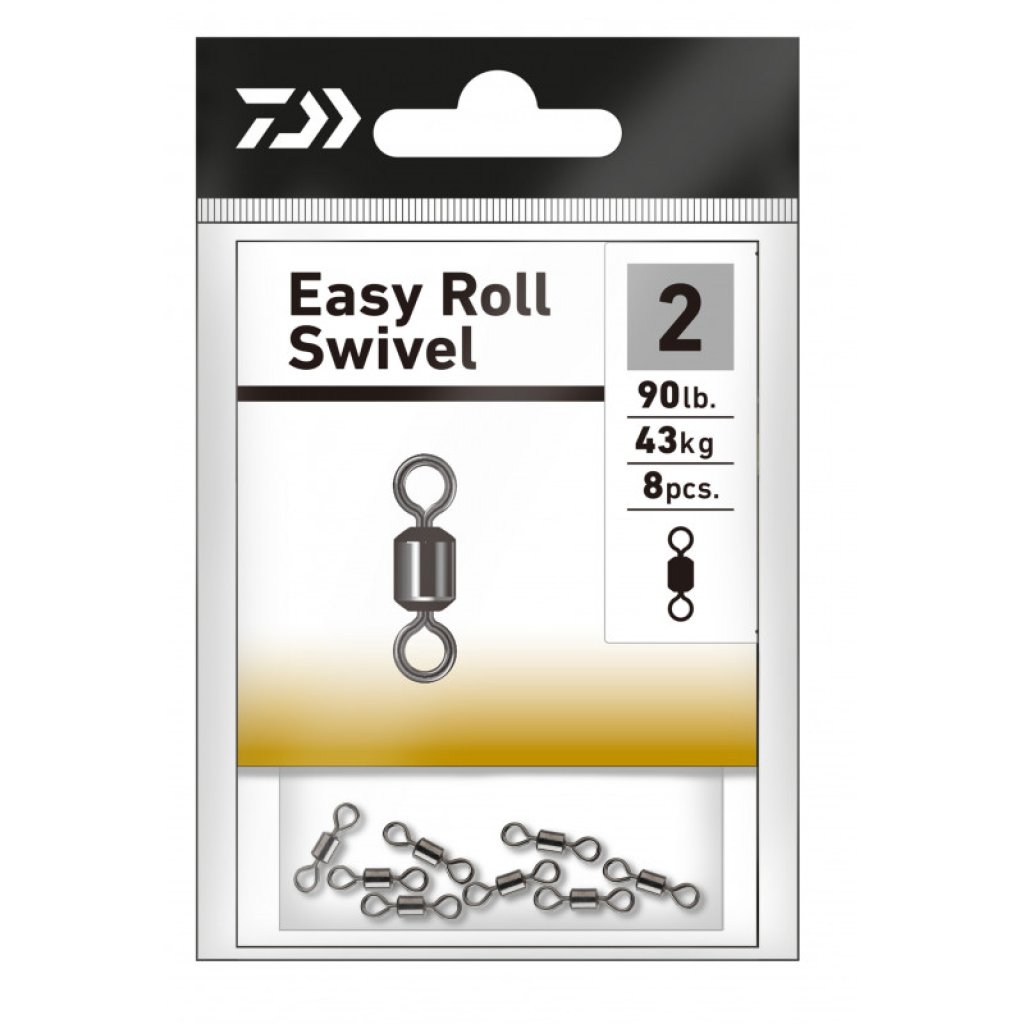 Daiwa Obratlík Easy Roll Swivel Velikost 8 19kg 10ks