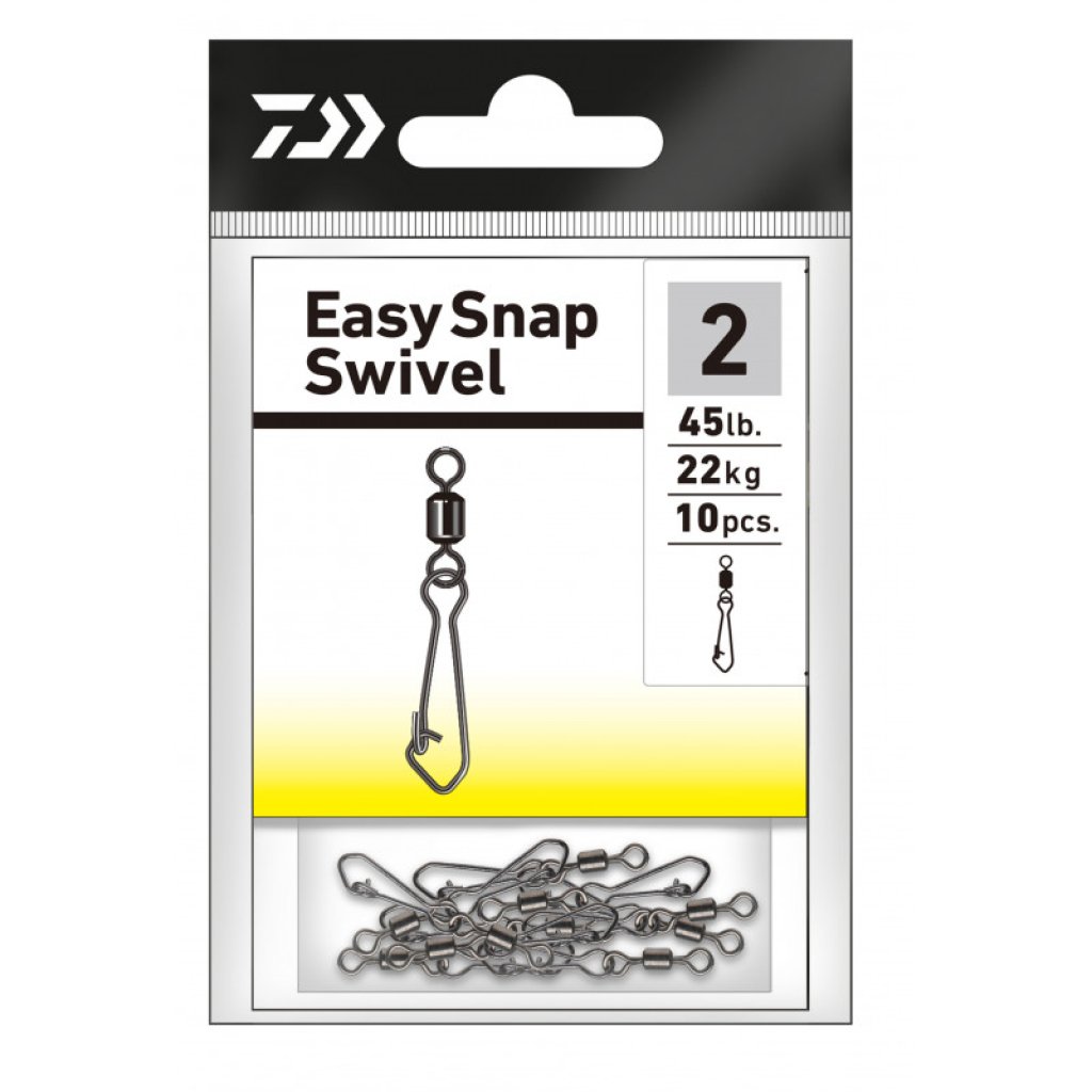 Daiwa Obratlík s karabinkou Easy Snap Swivel Velikost 2 22kg 10ks