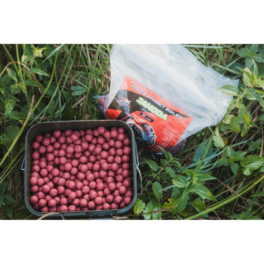 DK FISHING boilies Power Attract jahoda 5kg 24mm