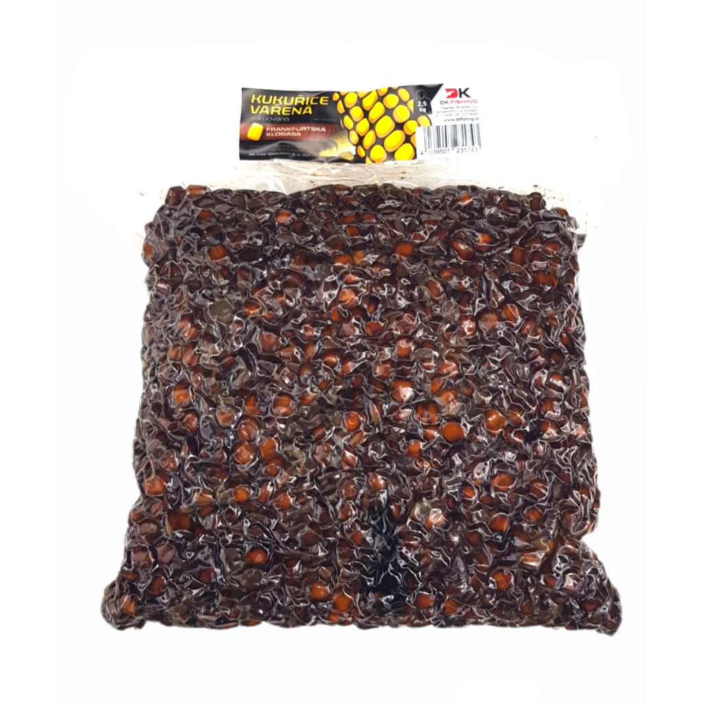 DK Fishing vařená kukuřice 2,5 kg, klobása