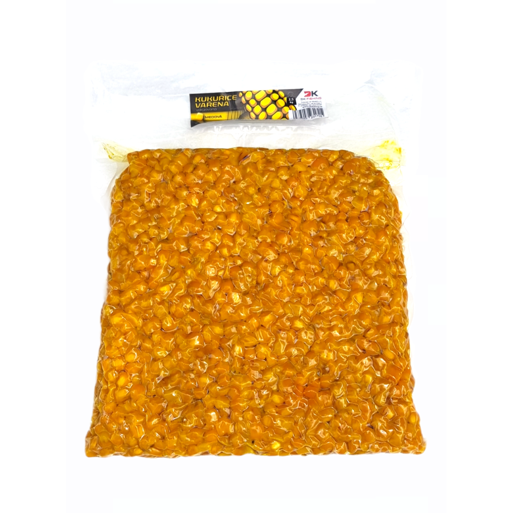 DK Fishing vařená kukuřice 2,5 kg, med
