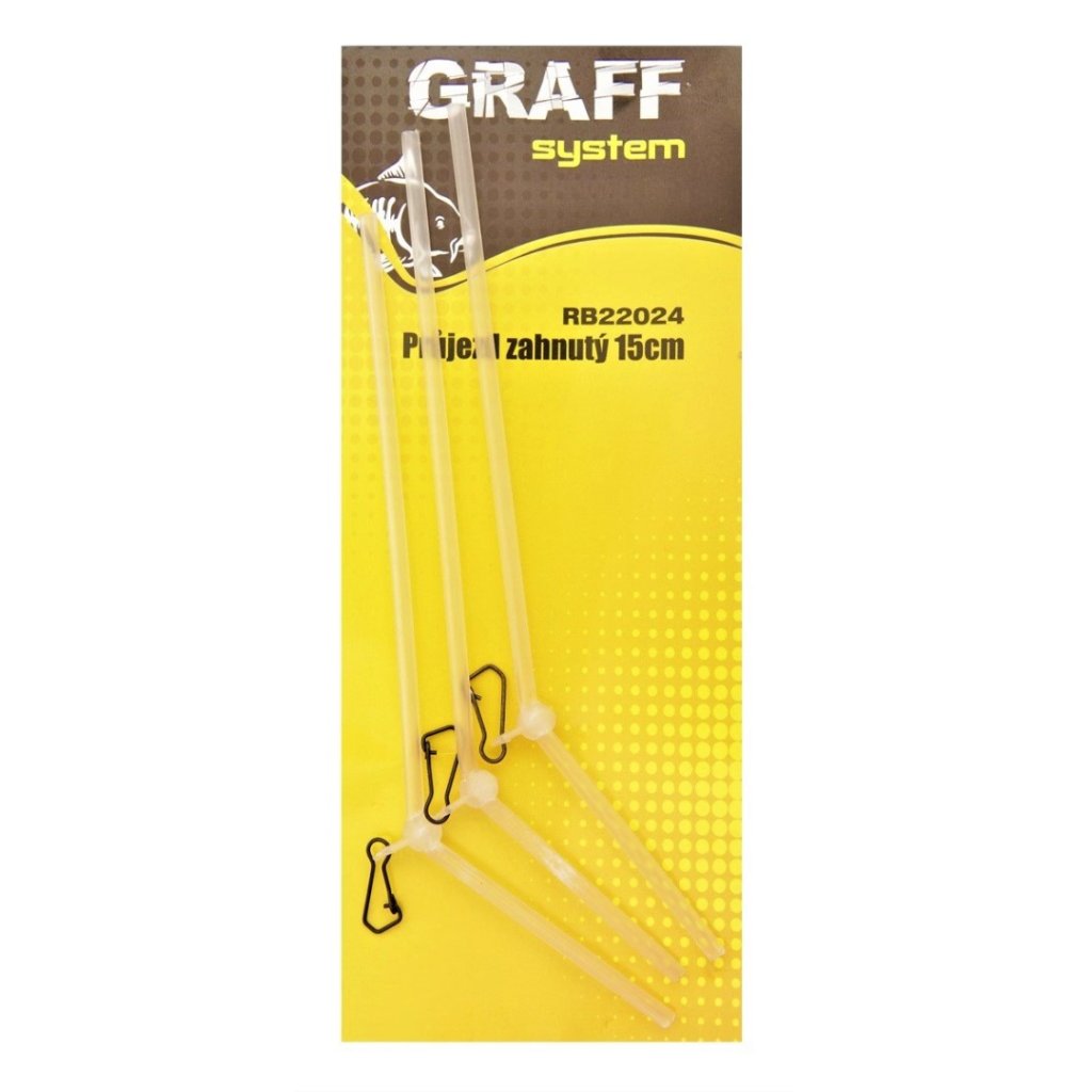 Graff Průjezd zahnutý 15cm Transparentní 3ks