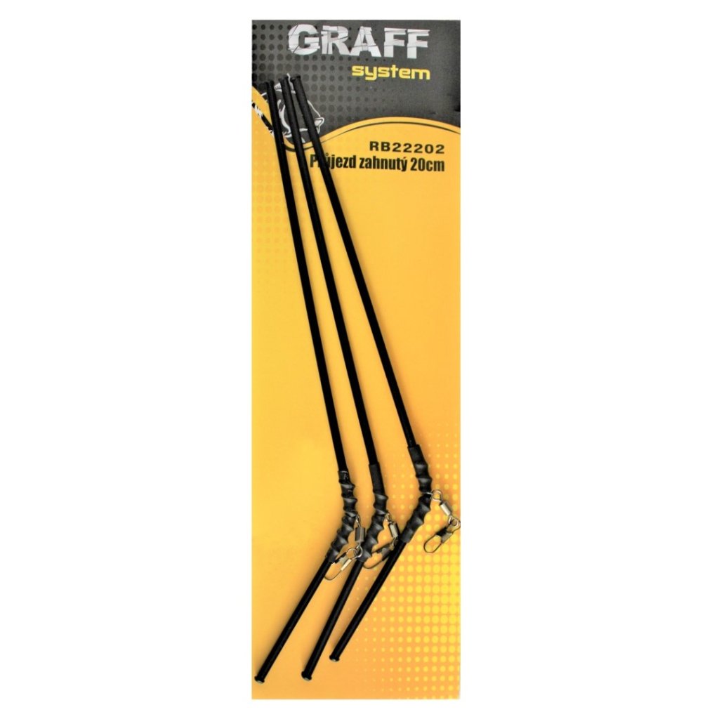 Graff Průjezd zahnutý 20cm 3ks Černý