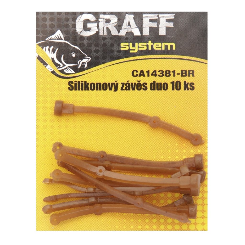 Graff Silikonový závěs duo 10ks Hnědý