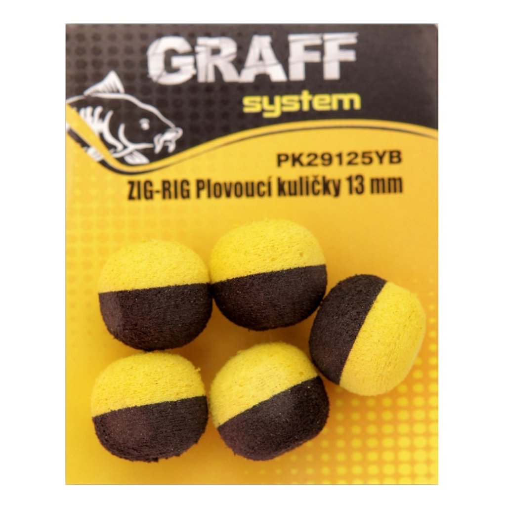 Graff Zig-Rig Plovoucí kuličky 13mm Žlutá/Černá