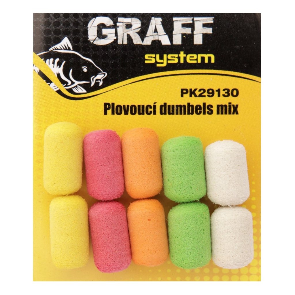 Graff Zig-Rig Plovoucí váleček 7x13mm Mix barev 10ks