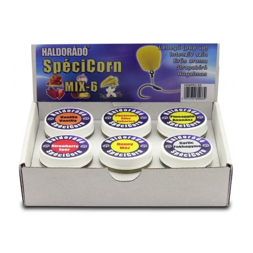 Haldorádó Gumová kukuřice SpéciCorn 10ks 10mm Mix 6ks příchutí