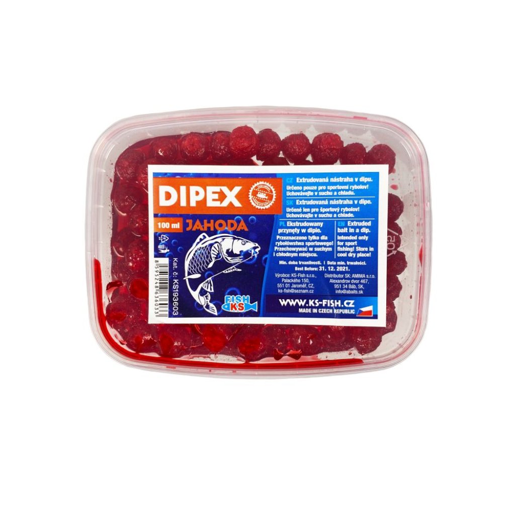 KS Fish Dipex 100 ml, jahoda