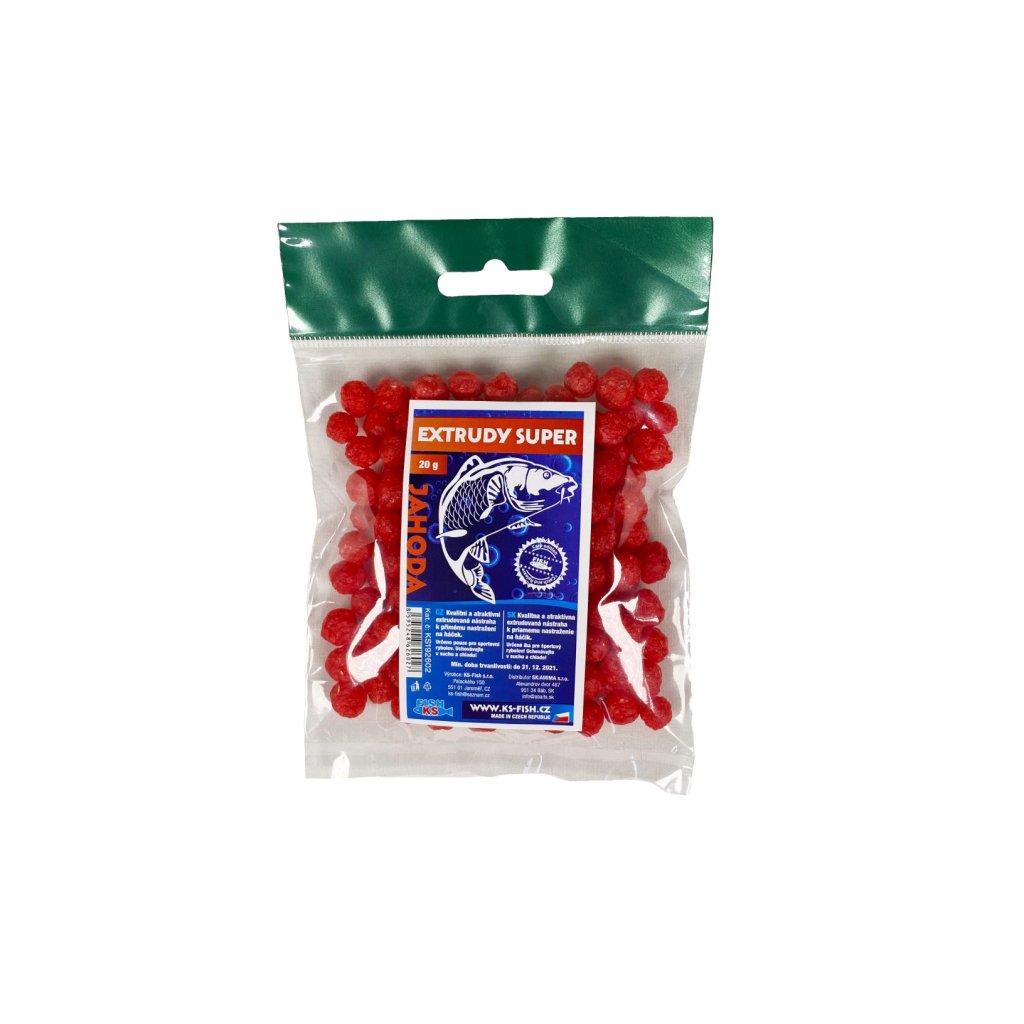 KS Fish extrudy super 20g, jahoda