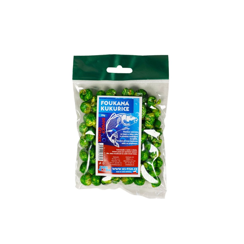 KS Fish foukaná kukuřice 20g, divoký česnek