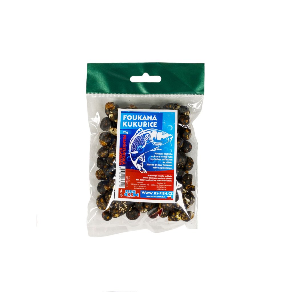 KS Fish foukaná kukuřice 20g, frankfurtská klobása