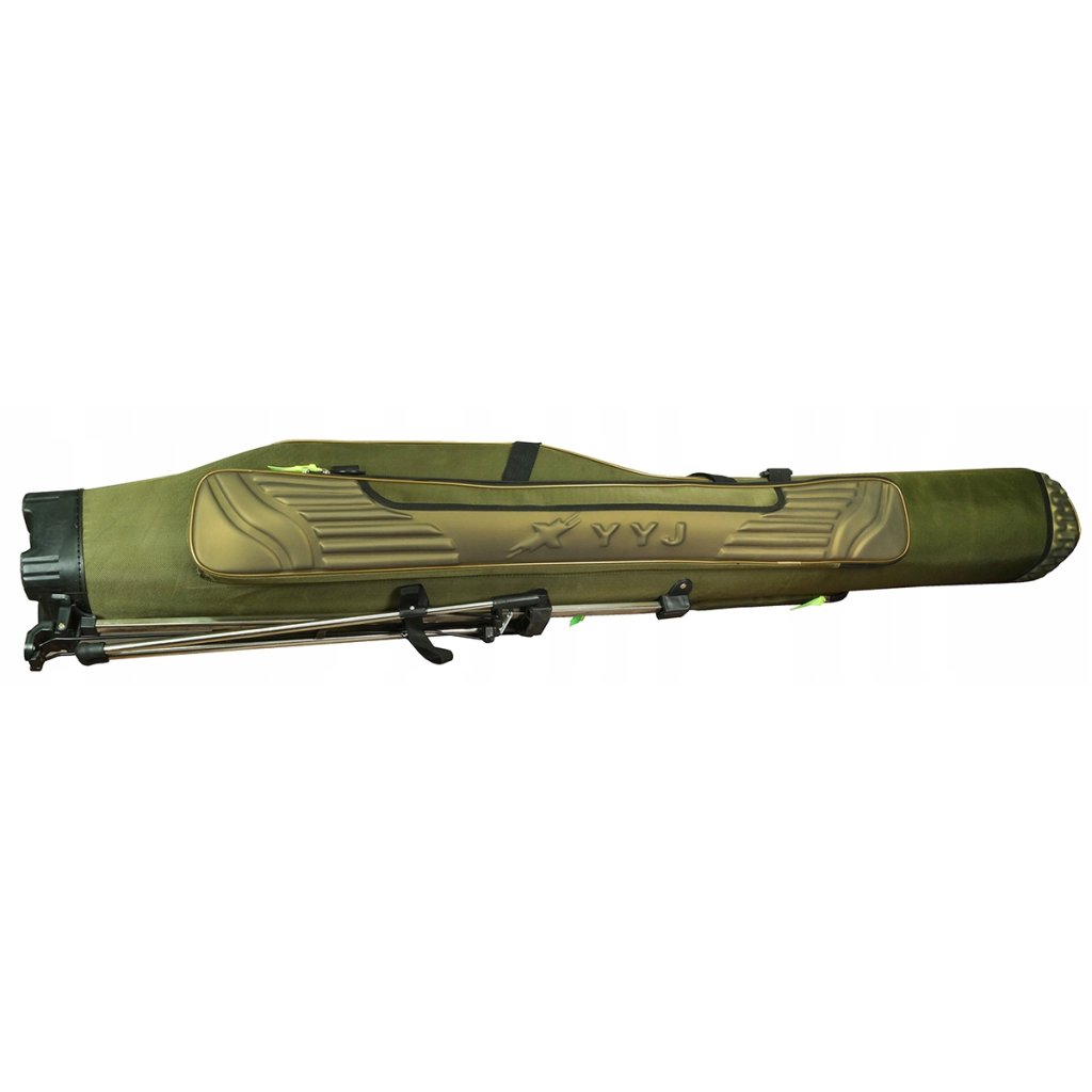 Mistrall pouzdro na pruty se stojanem 3 komory 140cm khaki