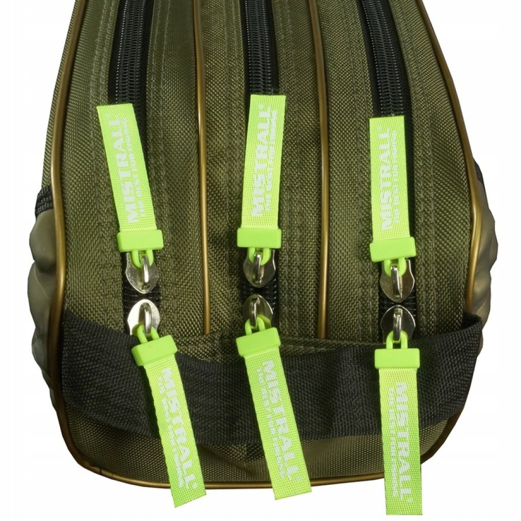 Mistrall pouzdro na pruty se stojanem 3 komory 150cm khaki