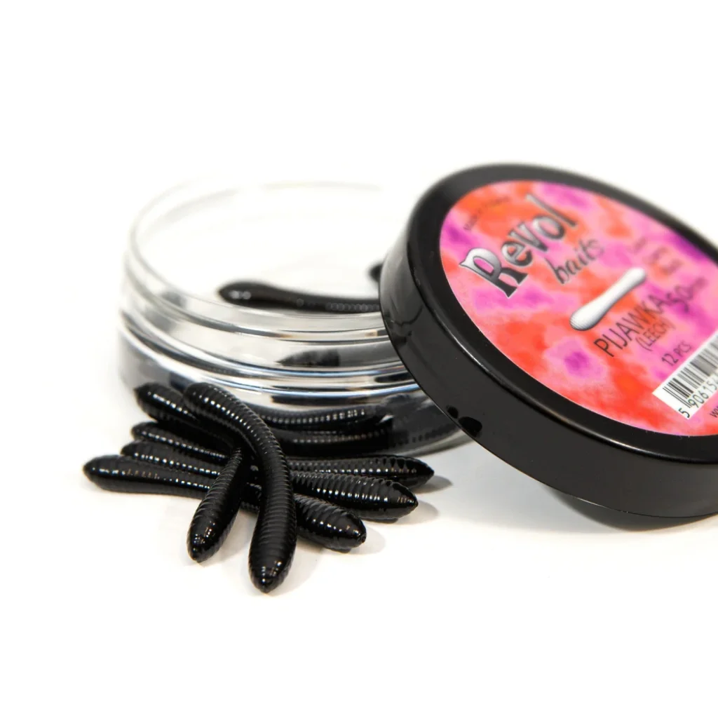 Revol Baits nástraha Leech 50mm příchuť sýr-česnek, barva černá 12ks