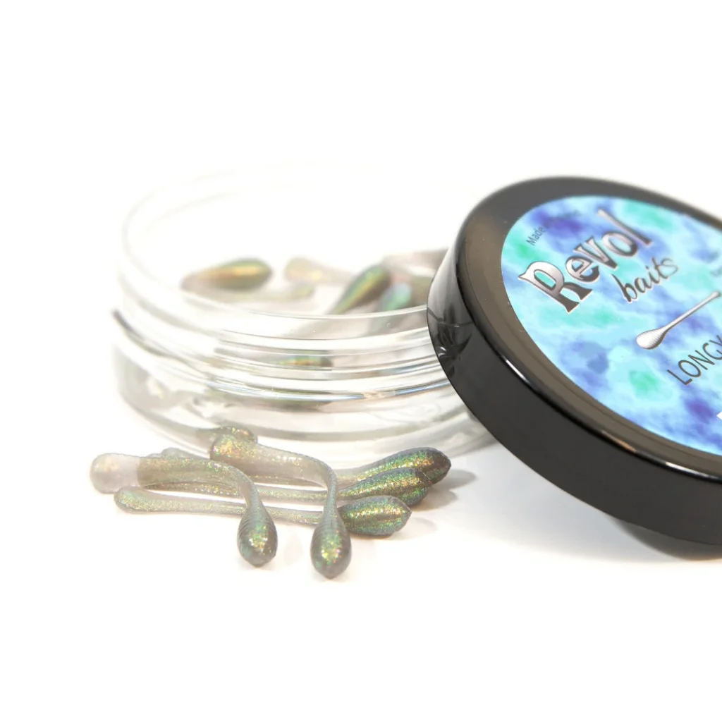 Revol Baits nástraha Longi 45mm příchuť sýr-česnek, barva šedý chameleon 14ks