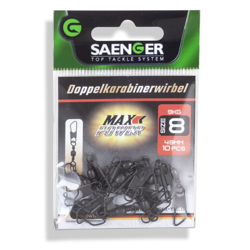 Saenger obratlík s dvěma karabinkami Doppel10 47mm, 10ks/bal