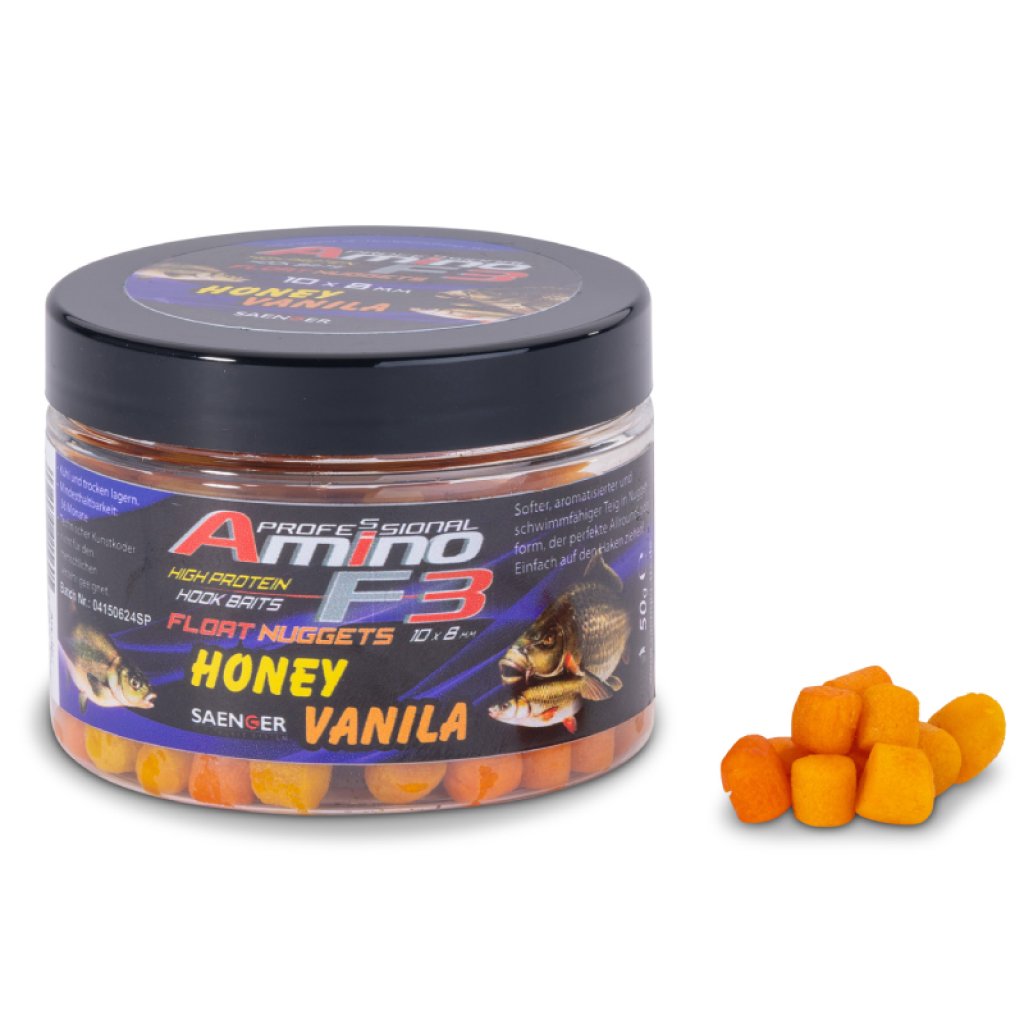 Saenger plovoucí nugetky Amino F-3 10x8mm Medová vanilka 50g