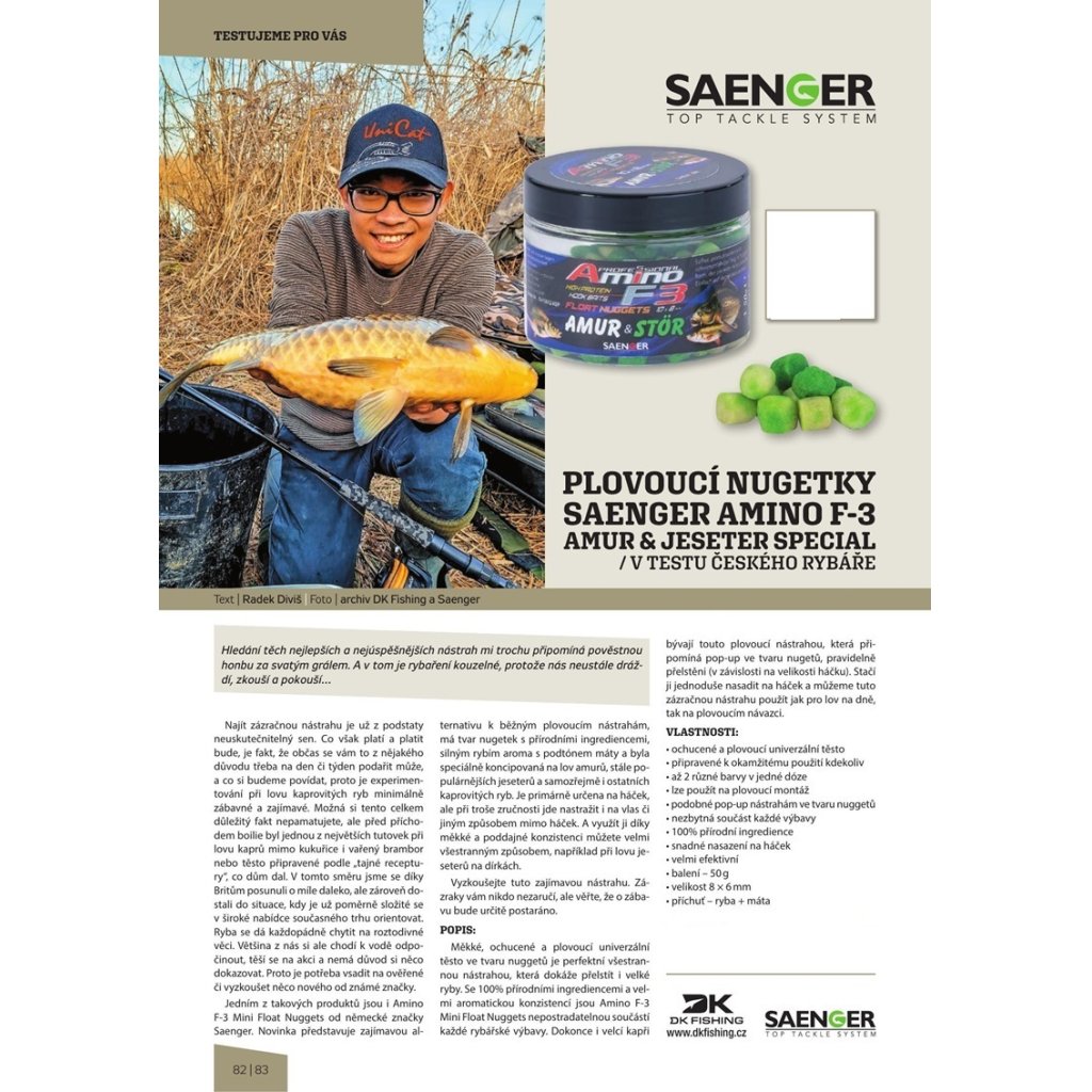 Saenger plovoucí nugetky Amino F-3 10x8mm Multifruit 50g