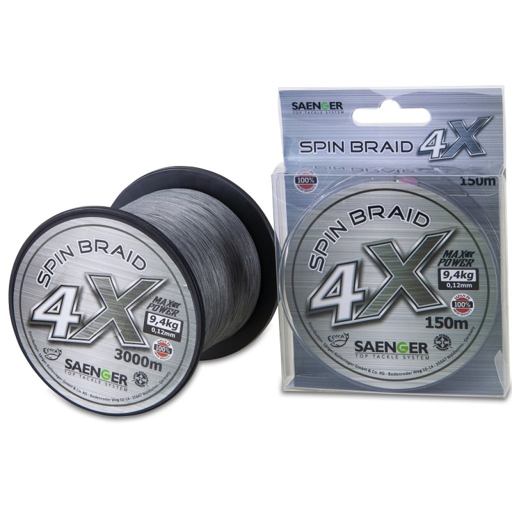 Saenger šňůra 4 X Spin Braid 3000 m/ 0,18mm