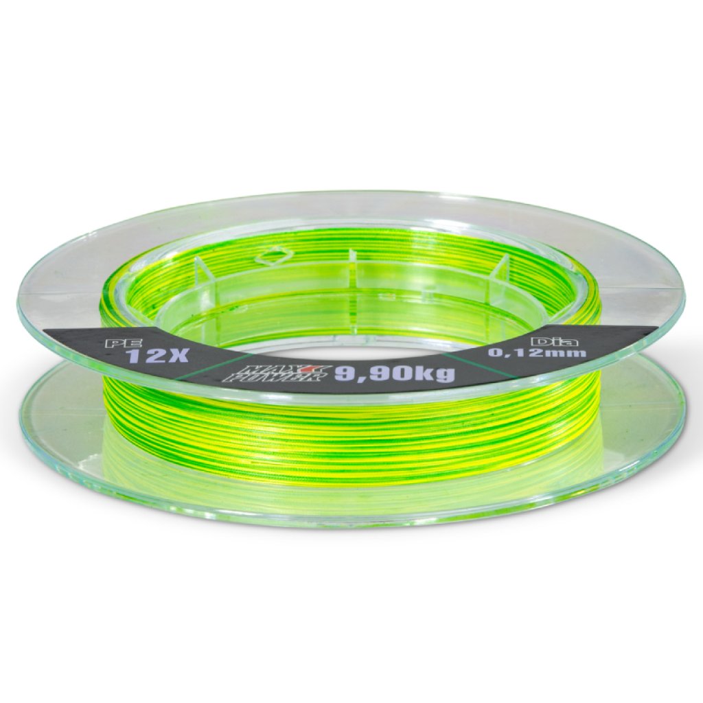 Saenger šňůra Hi-Vis Tiger Braid 12X 0,16mm 14,4kg 150m Yellow Green