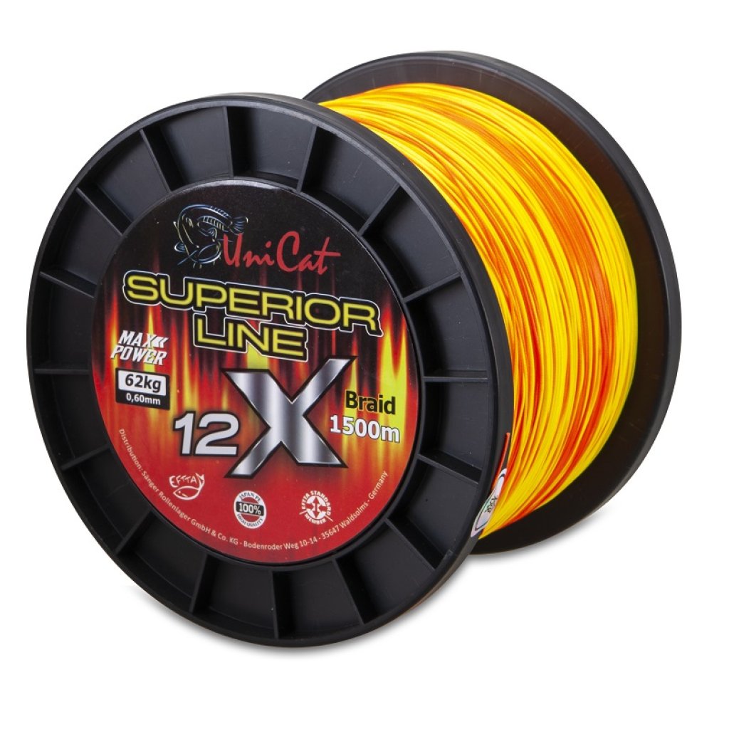 Uni Cat šňůra 12 X Superior Line 0,70mm, 1500m, 71 kg