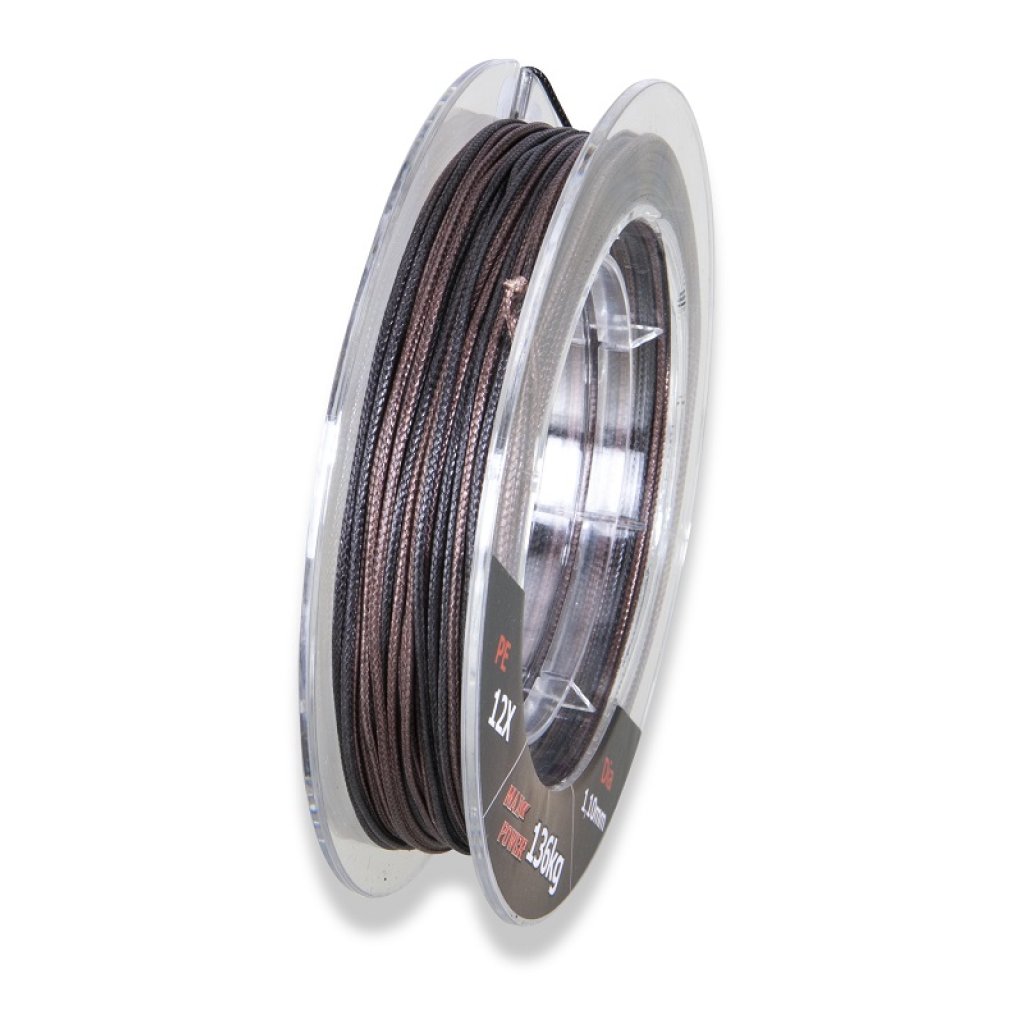 Uni Cat šňůra na návazce Camou X-12 Leader 12X, 1,2 mm, 154 kg, 25 m