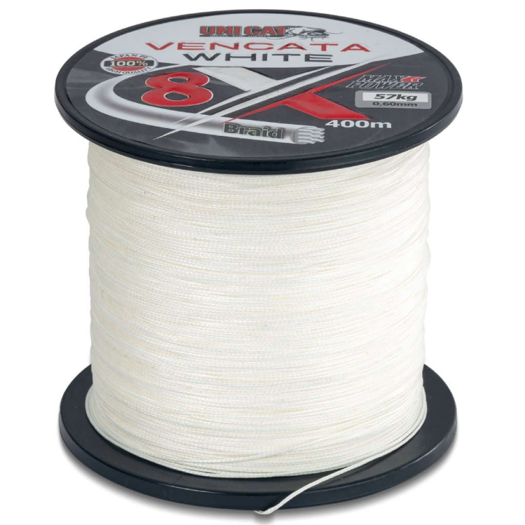 Uni Cat šňůra Vencata White 8X 400m 0,60mm 57kg