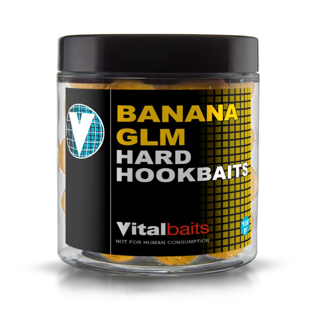 Vitalbaits Boilies Hard Hook Bait Banana GLM 100g 24mm