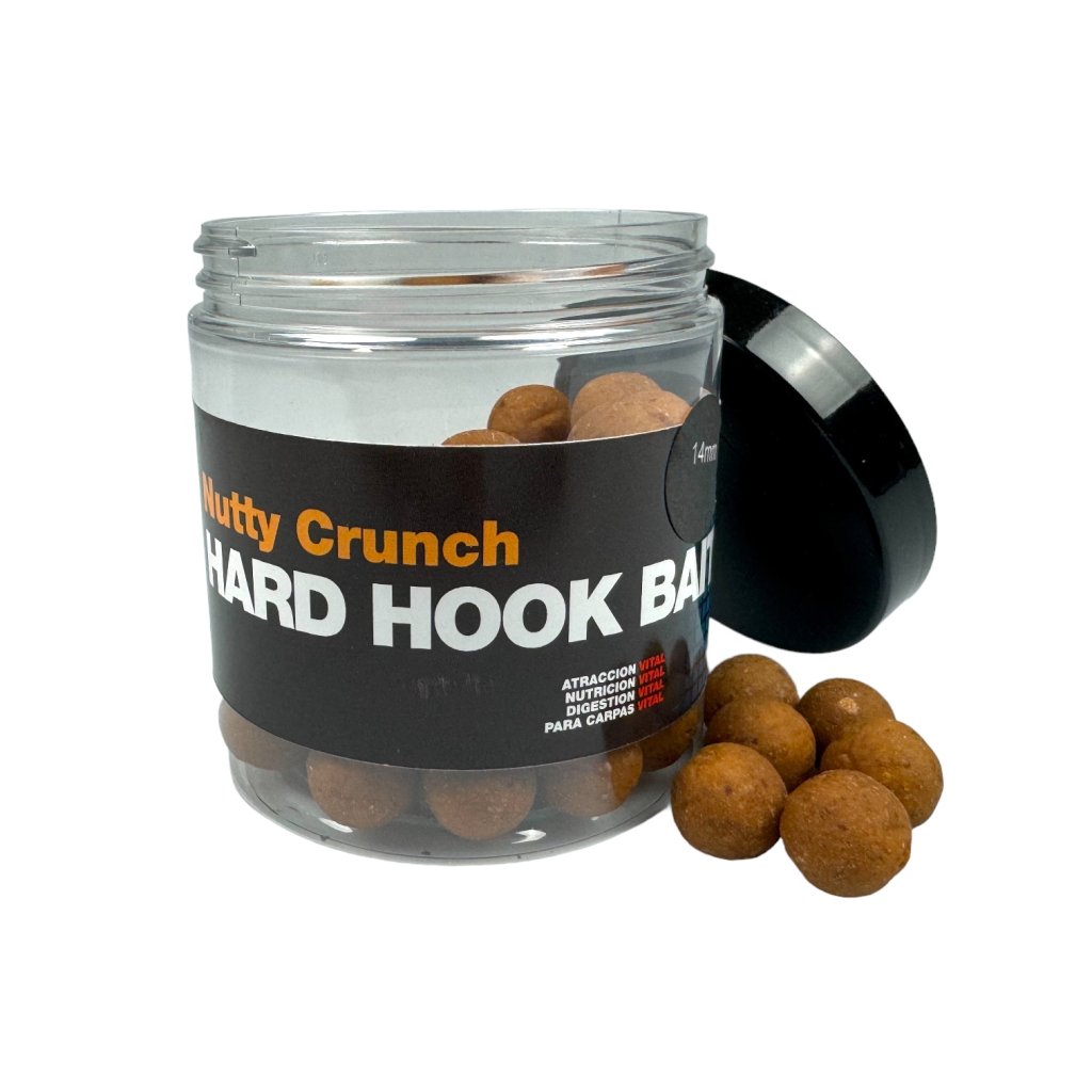 Vitalbaits Boilies Hard Hook Bait Nutty Crunch 100g 14mm