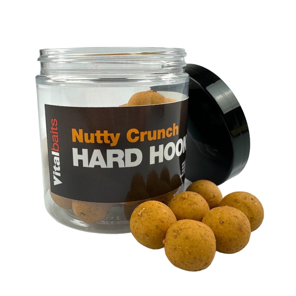 Vitalbaits Boilies Hard Hook Bait Nutty Crunch 100g 18mm