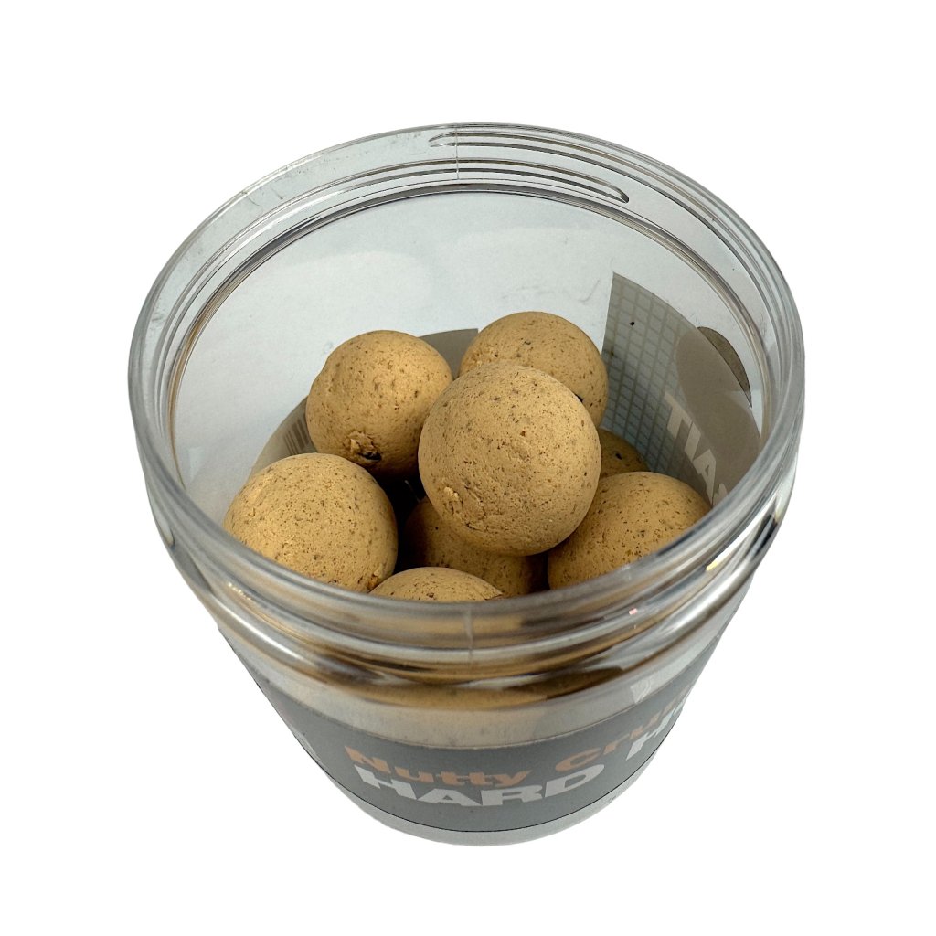 Vitalbaits Boilies Hard Hook Bait Nutty Crunch White 100g 24mm