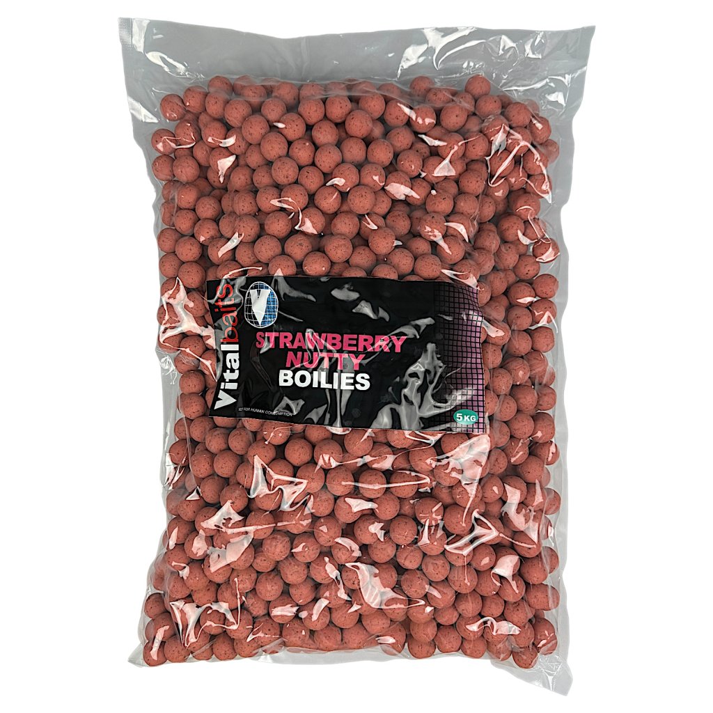 Vitalbaits Boilies Strawberry Nutty 5kg 18mm
