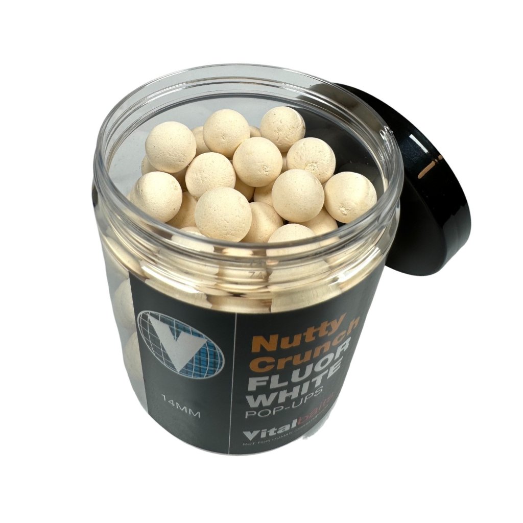 Vitalbaits Pop-Up Nutty Crunch Fluor White 80g 14mm