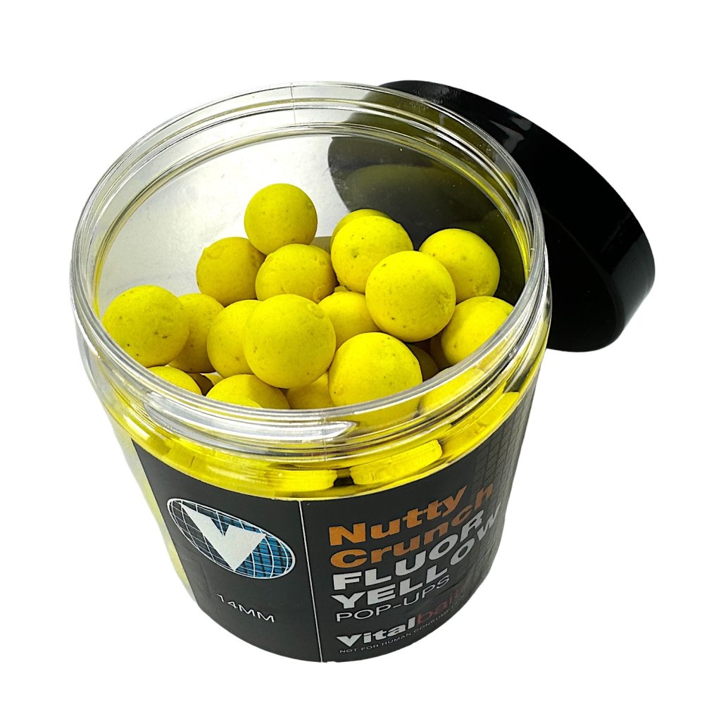Vitalbaits Pop-Up Nutty Crunch Fluor Yellow 80g 18mm