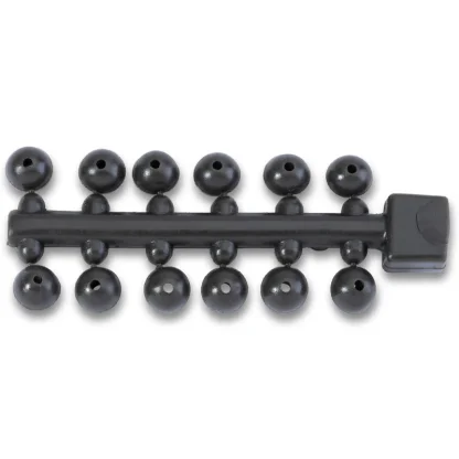 Anaconda korálky Tapered Bore Beads army zelená 6mm 24ks