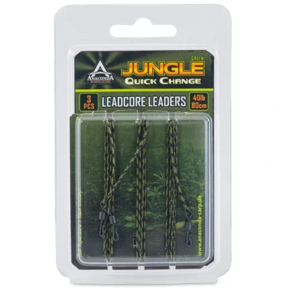 Anaconda olověnka Jungle Quick Change Leadcore Leaders 60lb 80cm 3ks zelená