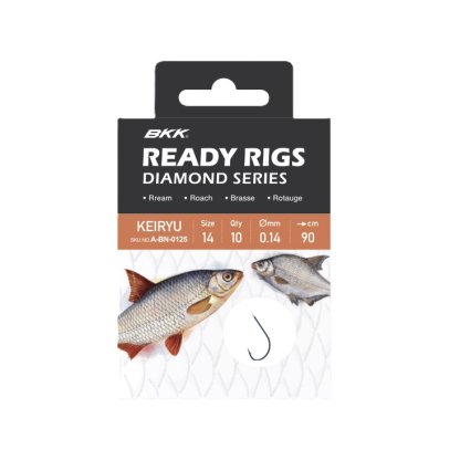 BKK Návazec Ready Rig Diamond Keiryu BN Velikost 8 0,16mm 70cm 10ks