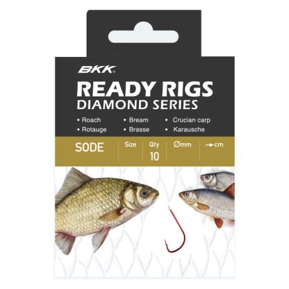 BKK Návazec Ready Rig Diamond Sode RD Velikost 6 0,18mm 70cm 10ks