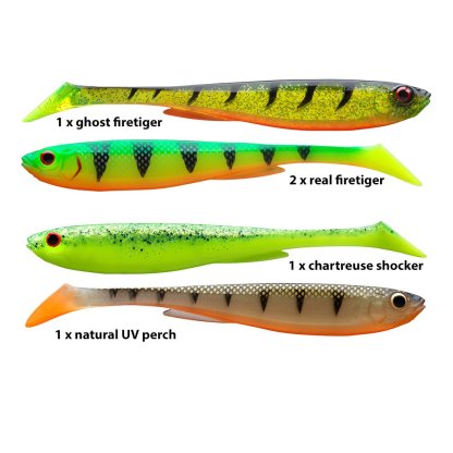 Daiwa Gumová nástraha Prorex Slim Shady Flash Color Set 13,5cm 56g 4ks