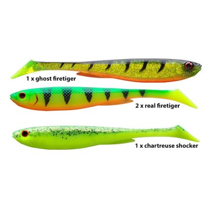 Daiwa Gumová nástraha Prorex Slim Shady Flash Color Set 16cm 78g 3ks