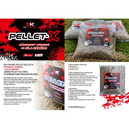 DK FISHING pelety z mláta PELLET-X 5kg 8mm
