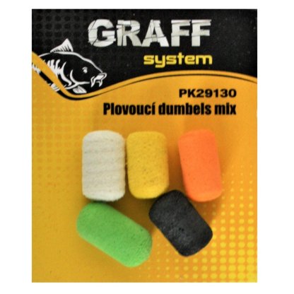 Graff Plovoucí dumbels 7x13mm Mix barev 5ks