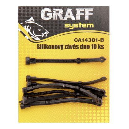 Graff Silikonový závěs duo 10ks Černý