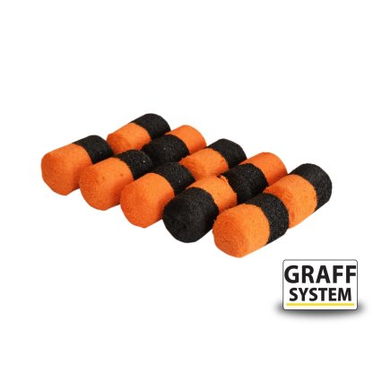 Graff Zig-Rig Plovoucí váleček 7x13mm Černá/Oranžová 10ks