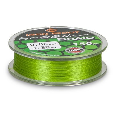 Iron Trout šňůra Spooner Braid 150 m, 0,05 mm, zelená