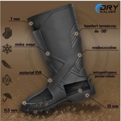 Mistrall holínky Short Dry Walker PVC 41