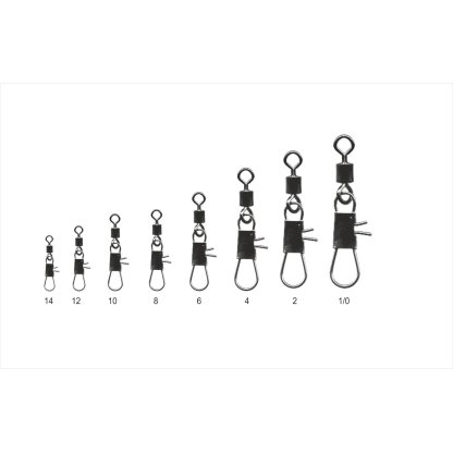 Mistrall karabinka s obratlíkem Rolling Swivel, vel. 14, 7 kg, 10ks/bal