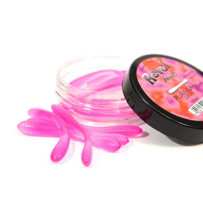 Revol Baits nástraha Leech 70mm příchuť sýr-česnek, barva růžová UV 10ks